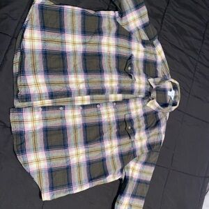 Plaid Boyfriend Shirt.  Old Navy